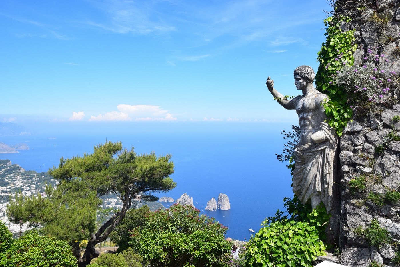 Capri's Faraglioni rising from the turquoise sea
